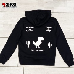 Junior Dino Chrome Black/White Hoodie