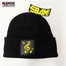 Sbam Treble Clef Black/Yellow Beanie