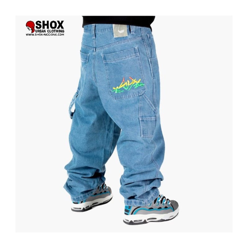 Baggy  Denim Light Carpenter Pant Rasta