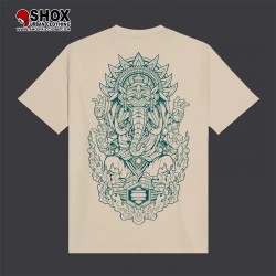 Ganesha Outline Tee Beige