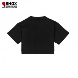 Hello Woman Cropped Tee Black