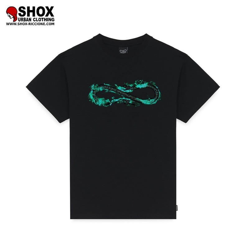 Logo Fire Tee Black/Green