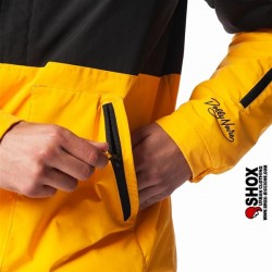 Anorak black yellow halfzip 7 pockets Dolly