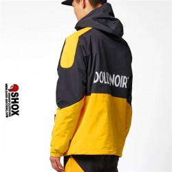 Anorak black yellow halfzip 7 pockets Dolly