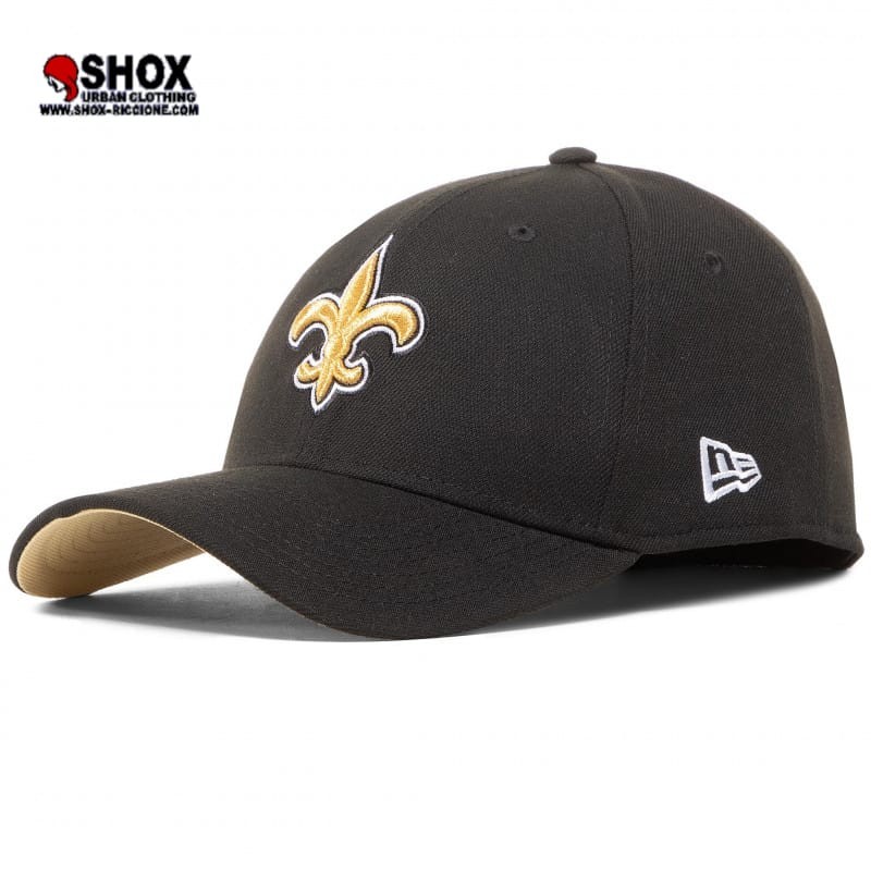 Saints NFL cap, ricamo frontale 3D + ricamo flag lato sx, Regolabile con velcro