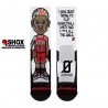 Competition Socks Worm Bianco, calza tecnica dedicata al mondo dell NBA, stampa allover, lavaggio a mano a 30°