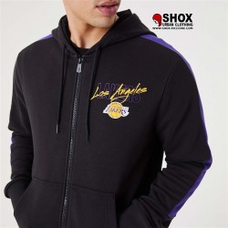 LA Lakers NBA Script Side Zip Hoodie