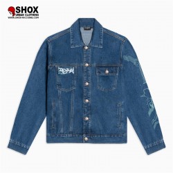 DLYNR Cyber Letters Denim Jacket Indigo