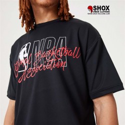 NBA Logo Script Black Tee