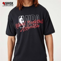 NBA Logo Script Black Tee