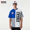 Block New York Knicks Oversize Royal/white/grey Tee