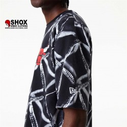 NBA Chicago Bulls Graphics Oversize Black Tee