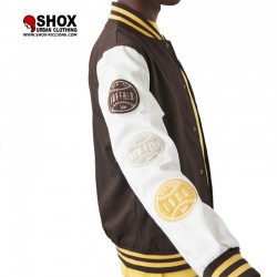 Varsity Jacket Brown Patch