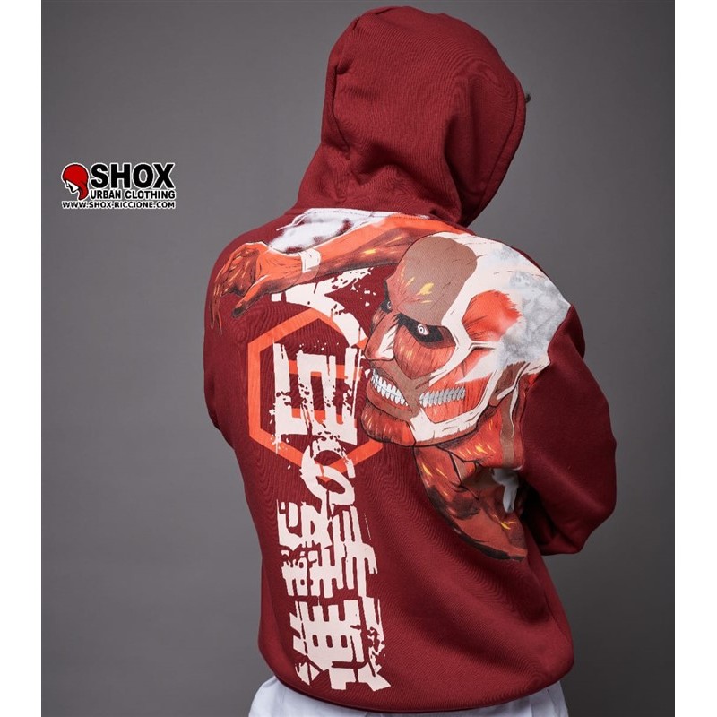 Attack On Titan Colossal Bordeaux Hoodie