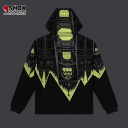 BENCH Duomo Over Hoodie Black/Lime