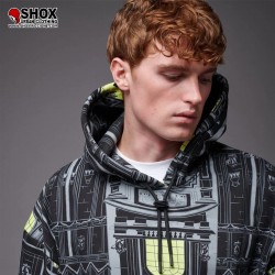 BENCH Duomo Over Hoodie Black/Lime